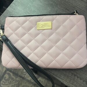 Betsey Johnson Blush Quilted Wristlet